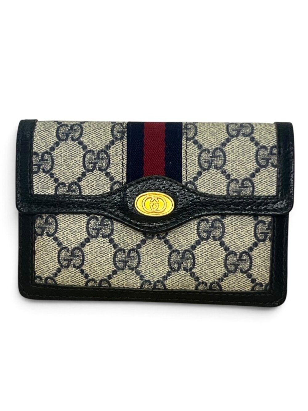 Vintage Gucci GG Supreme Monogram Canvas Wallet On Chain With Box & COA - Picture 3 of 10